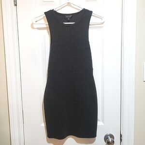 TOPSHOP Gray Sleeveless Bodycon Dress Size 2
